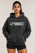 Arab Built — Falcon Snow Washed Oversized Fleece Hoodie V1