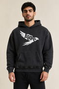 Arab Built — Falcon Snow Washed Oversized Fleece Hoodie V2