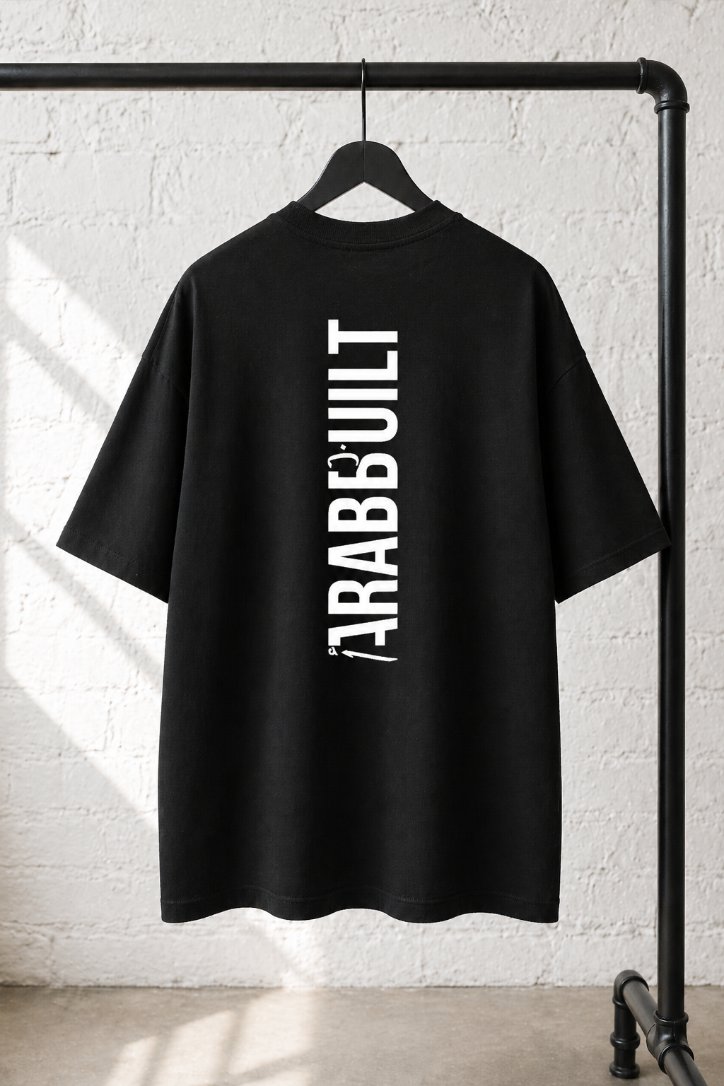 Arab Built — Vertical Back Heavyweight Oversized Cotton T-Shirt