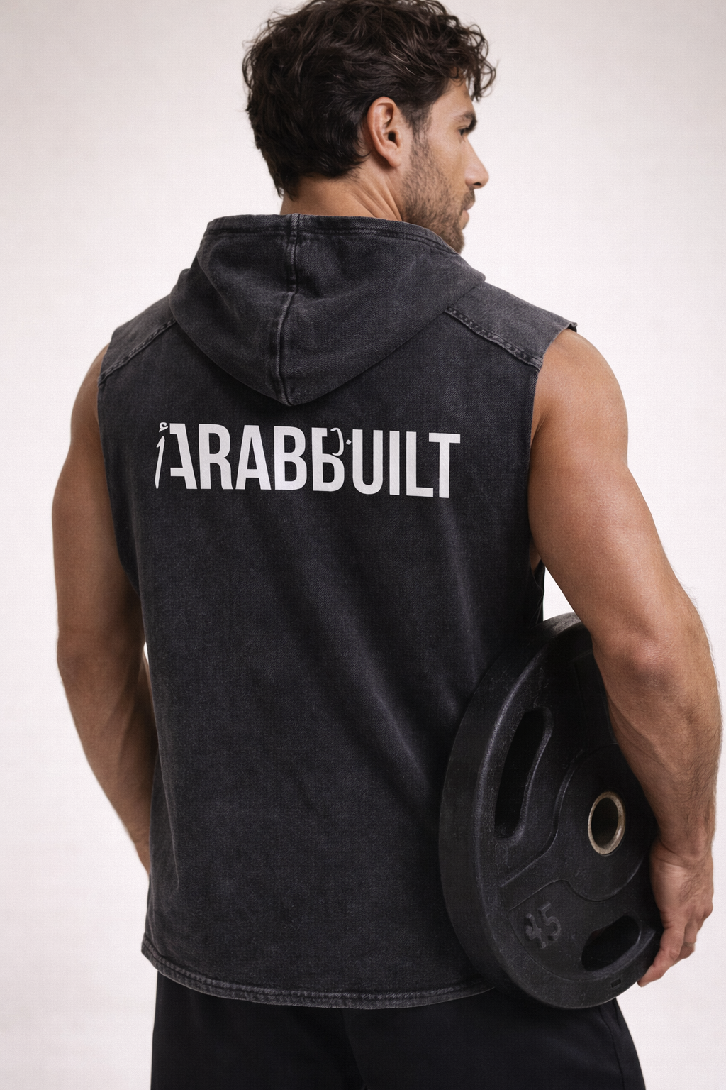 Arab Built — Snow Washed Boxy Hooded Tank