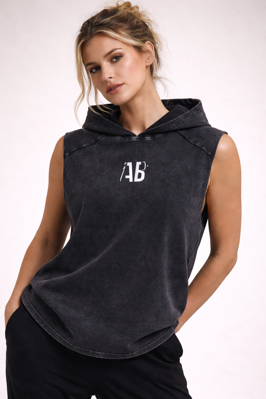 AB (Snow Washed Boxy Hooded Tank Top)