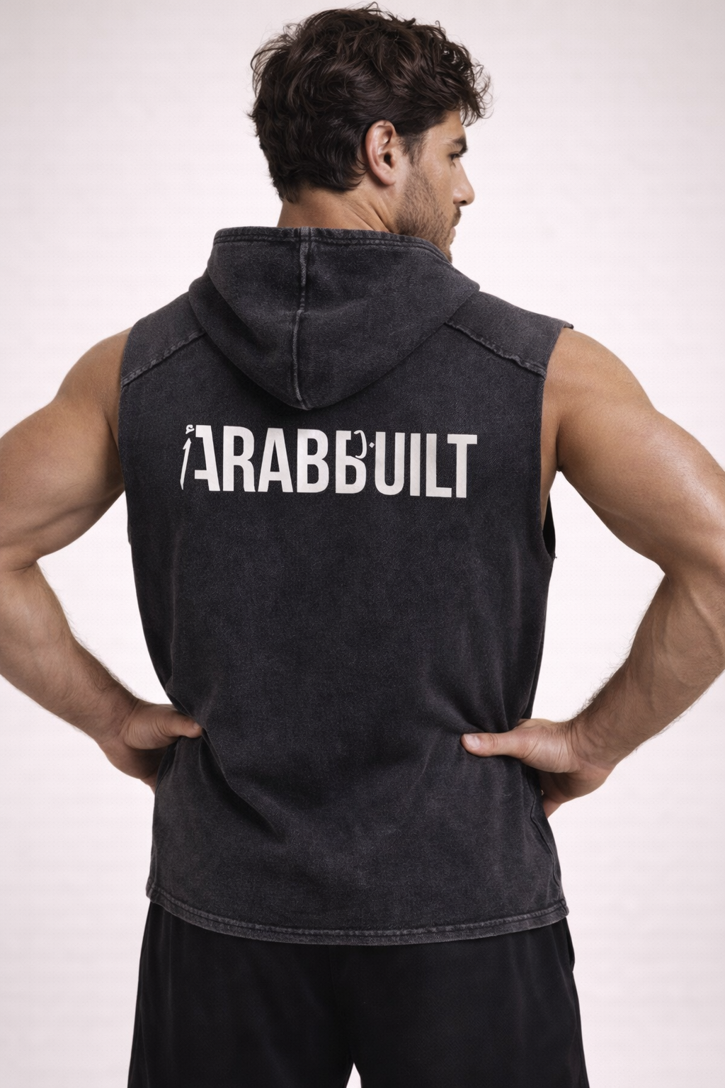 Arab Built — Snow Washed Boxy Hooded Tank