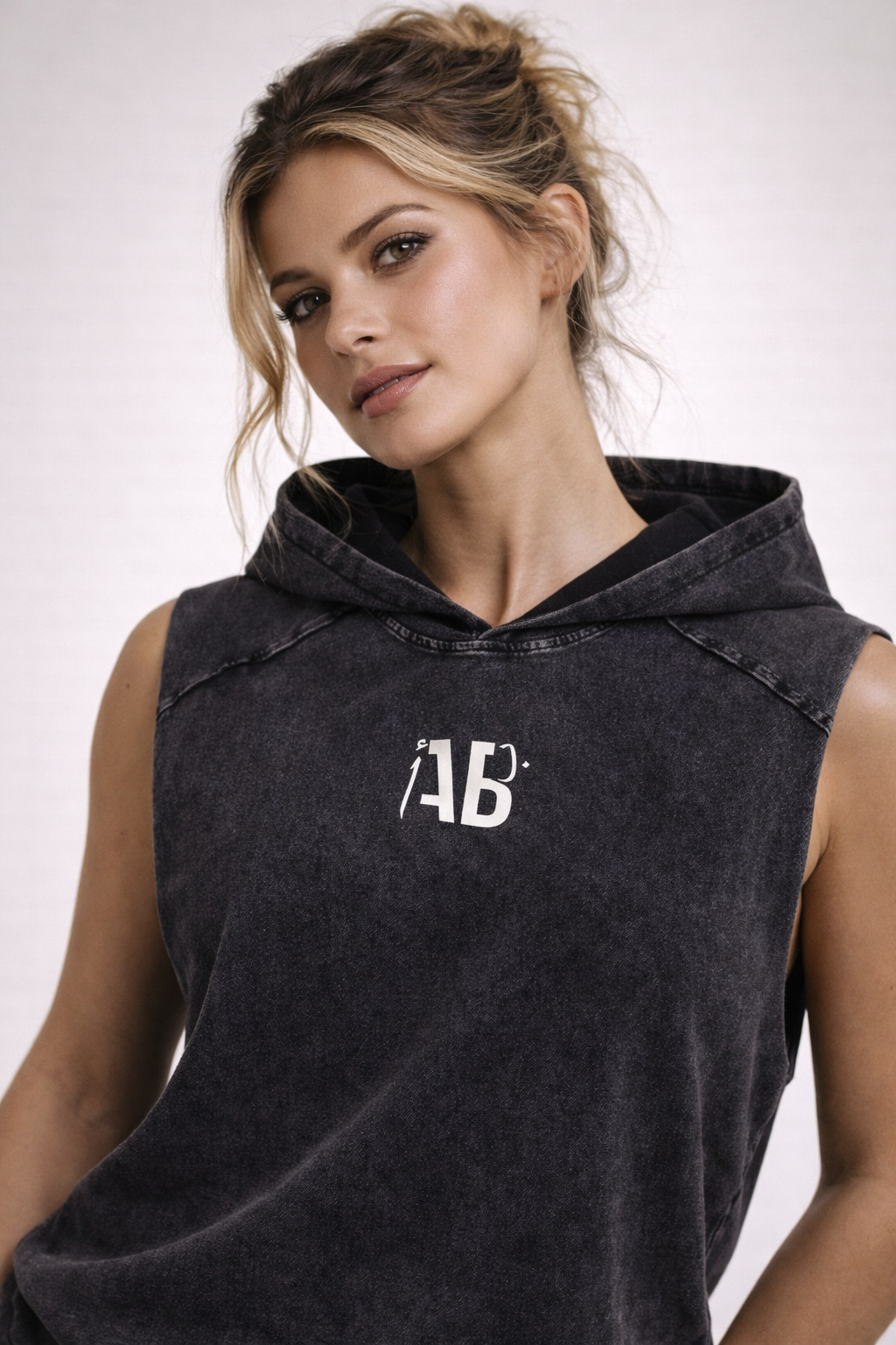 Arab Built — Snow Washed Boxy Hooded Tank