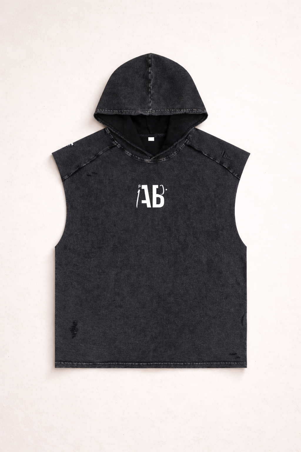 Arab Built — Snow Washed Boxy Hooded Tank