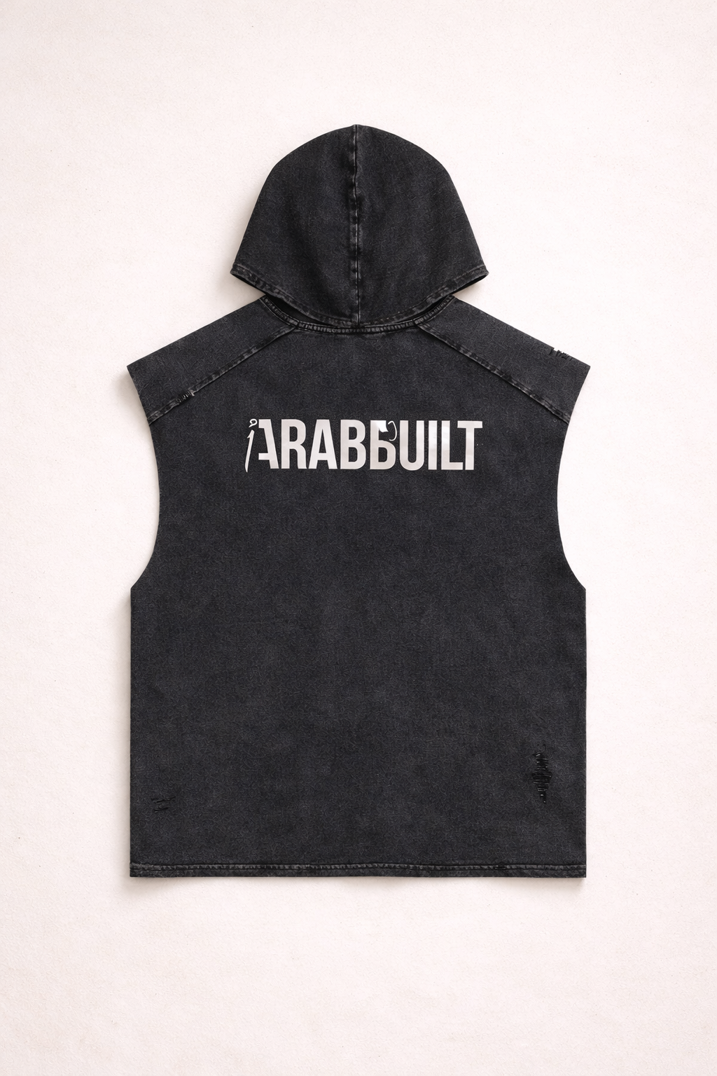 Arab Built — Snow Washed Boxy Hooded Tank