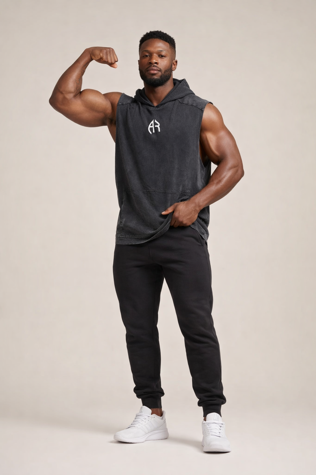 AAF (Snow Washed Boxy Hooded Tank Top)