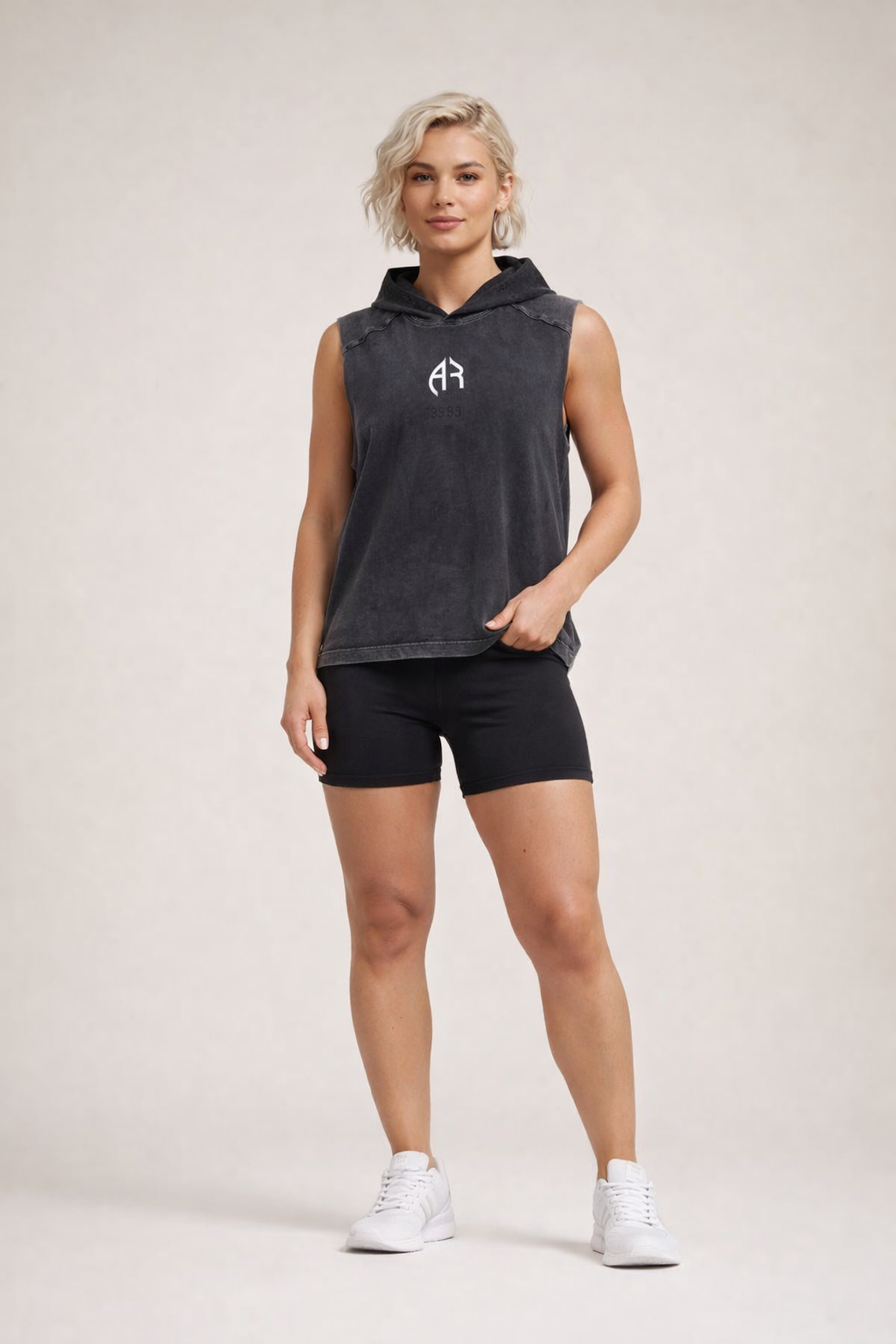 AAF (Snow Washed Boxy Hooded Tank Top)