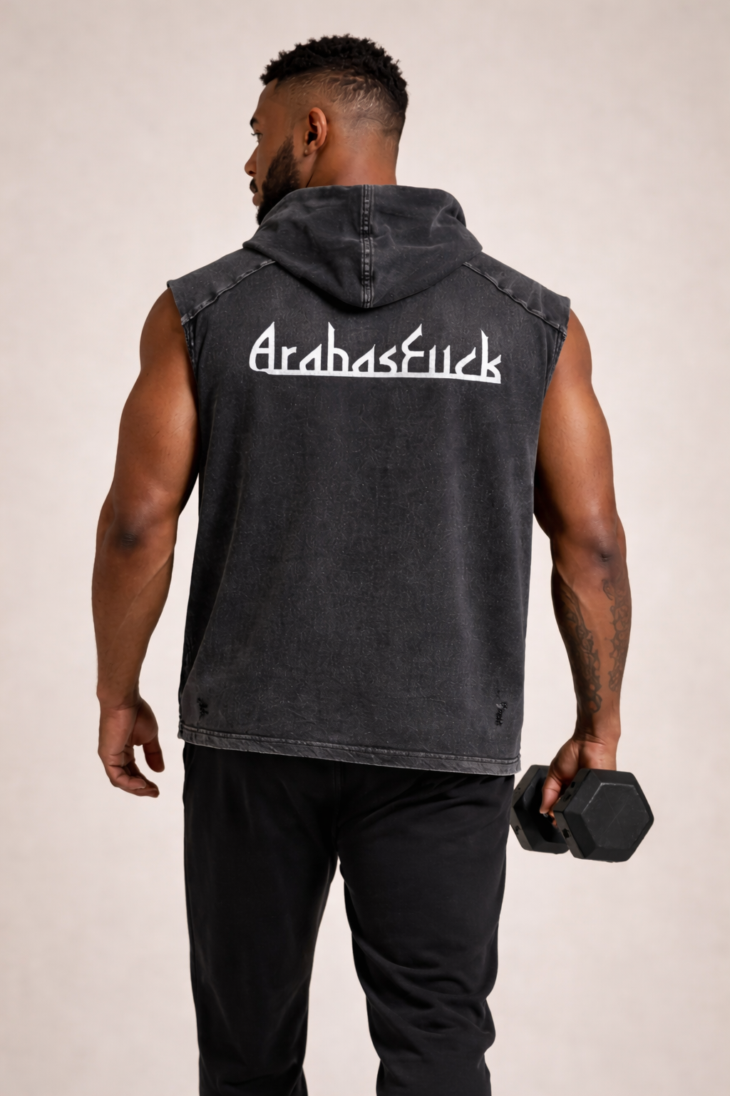 Arab as Fuck — Snow Washed Boxy Hooded Tank