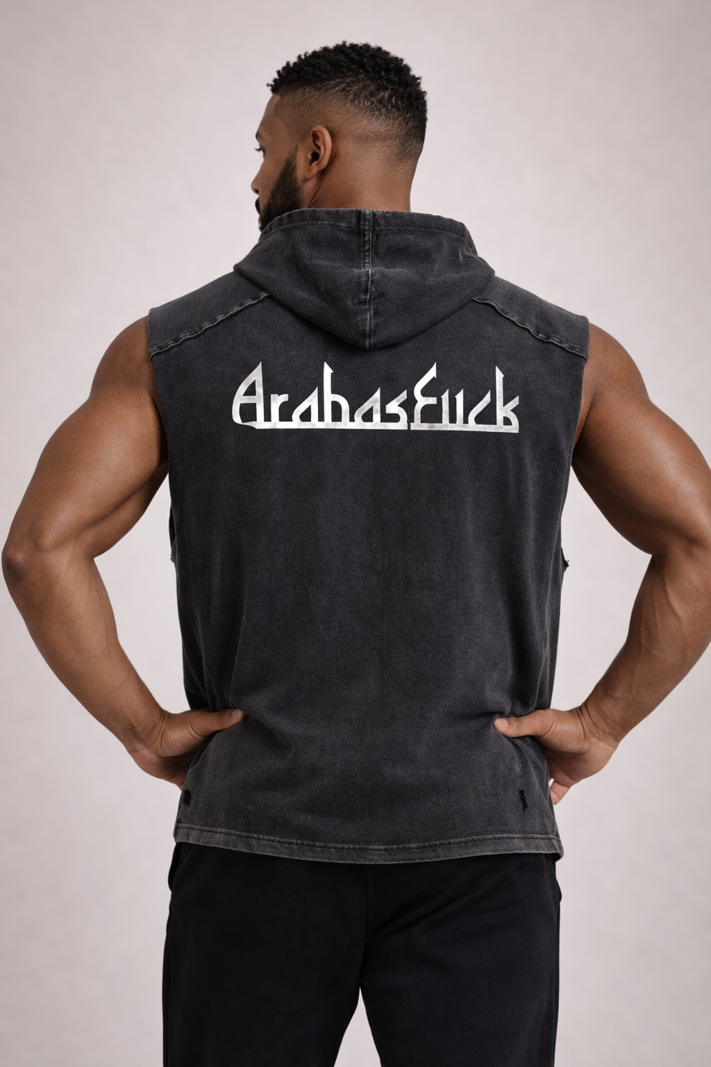 Arab as Fuck — Snow Washed Boxy Hooded Tank