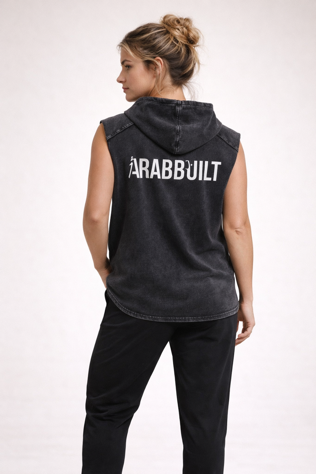 Arab Built — Snow Washed Boxy Hooded Tank